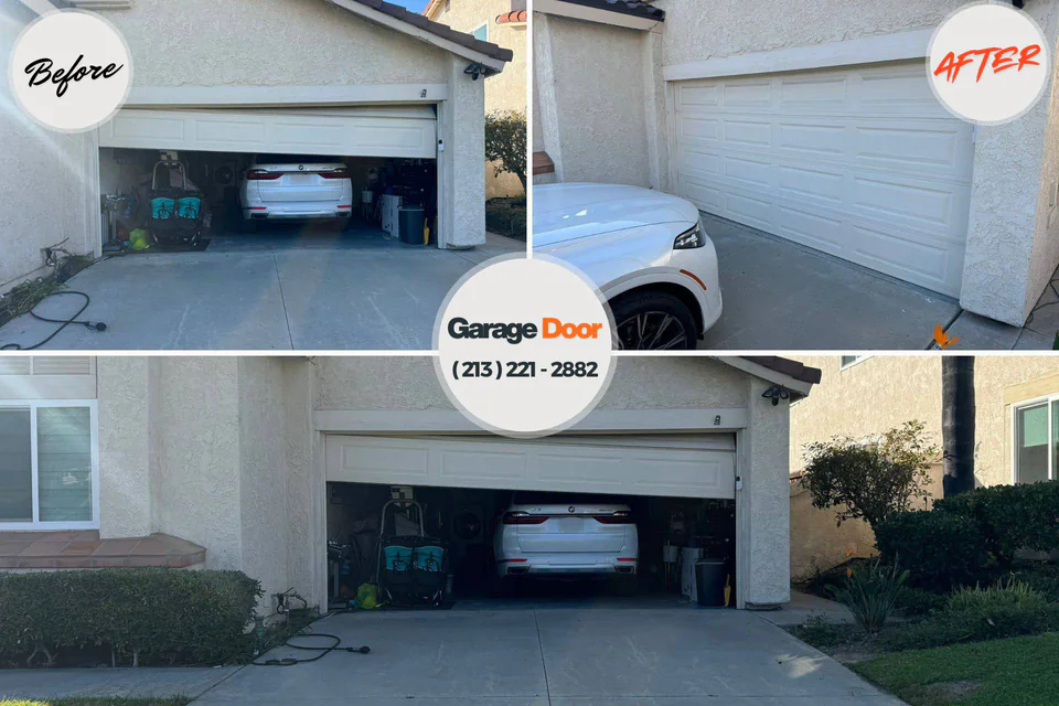 Before and after: garage door repair Marysville, PA